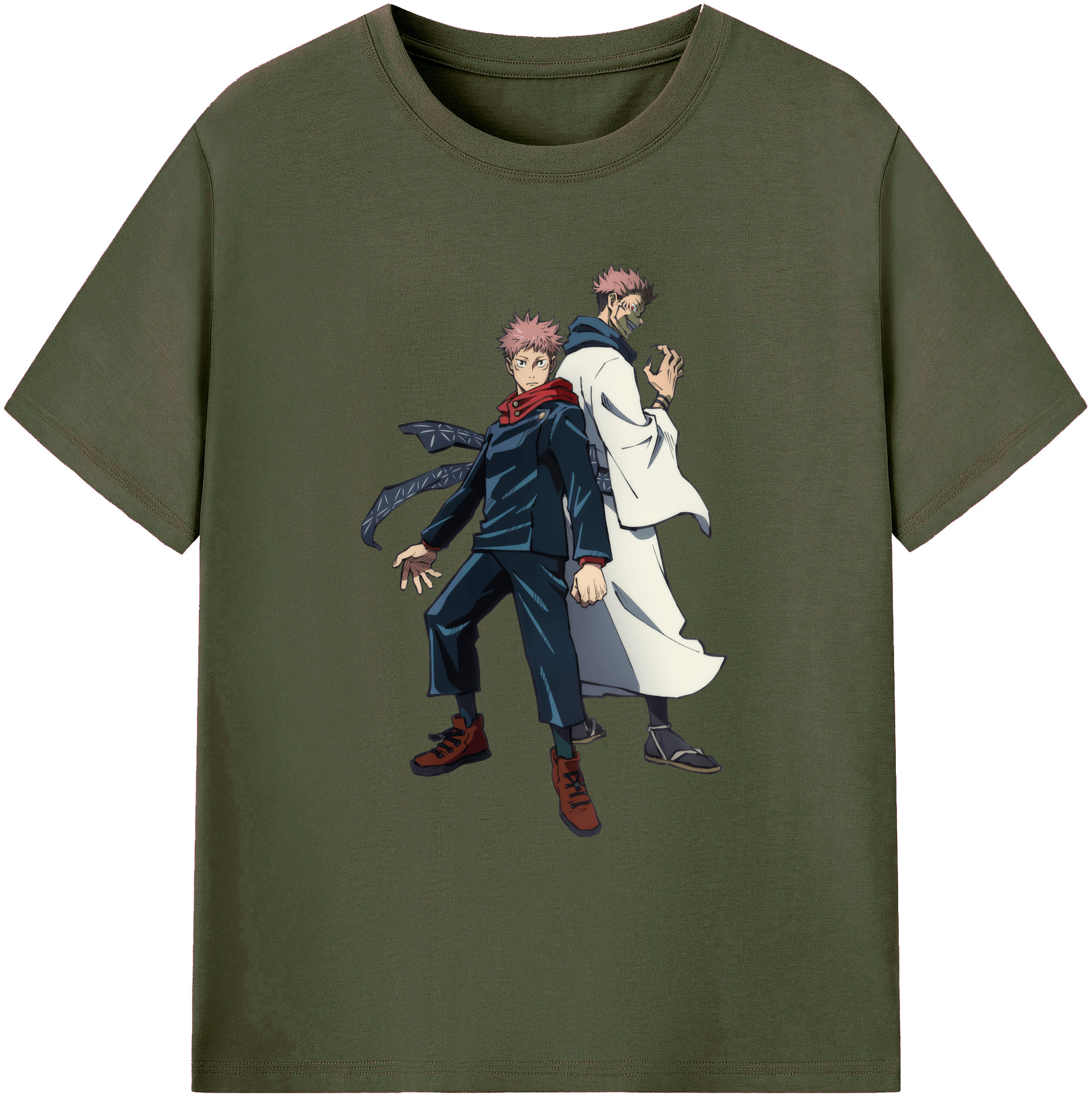 （画像用） 呪術廻戦 Jujutsu Kaisen 綿100％ メンズ半袖Tシャツ｜肌触りやわらか＆通気性